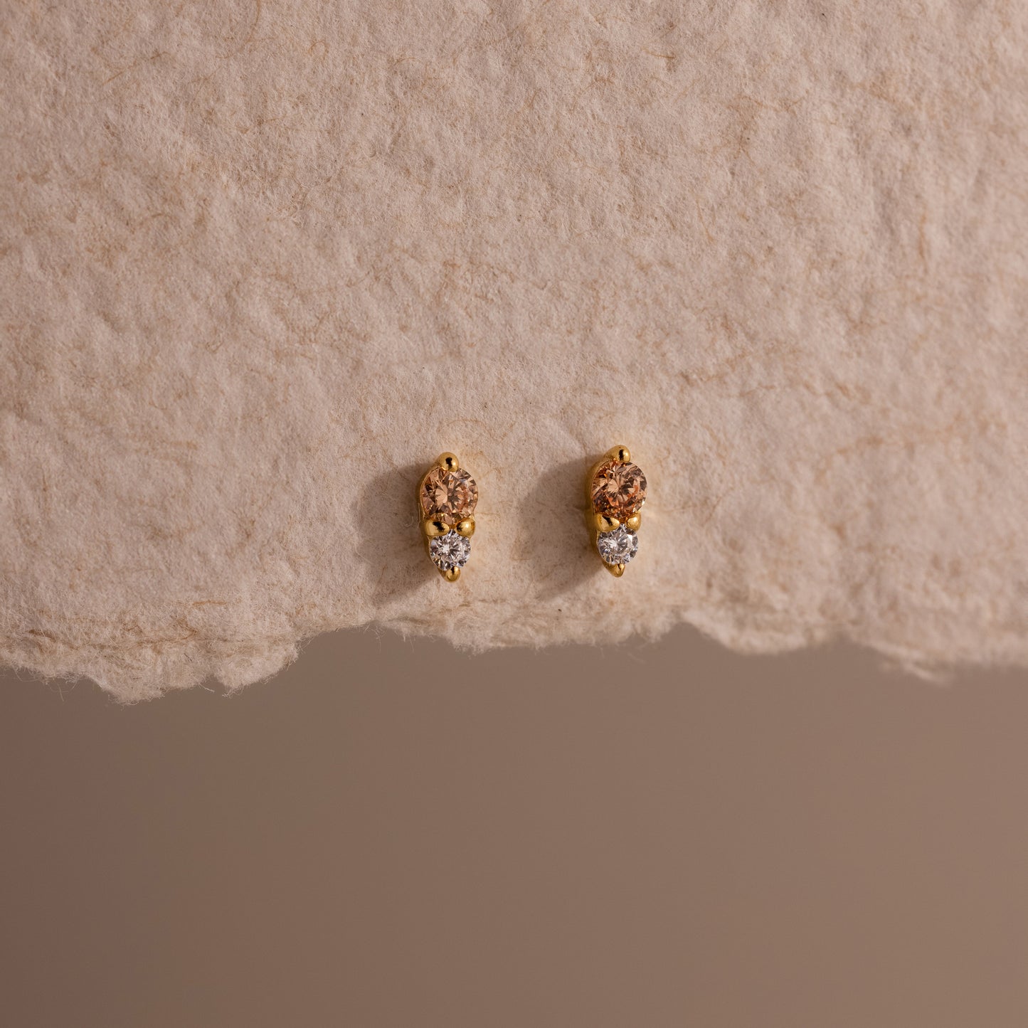 Tiny Duo Birthstone Flatback Studs