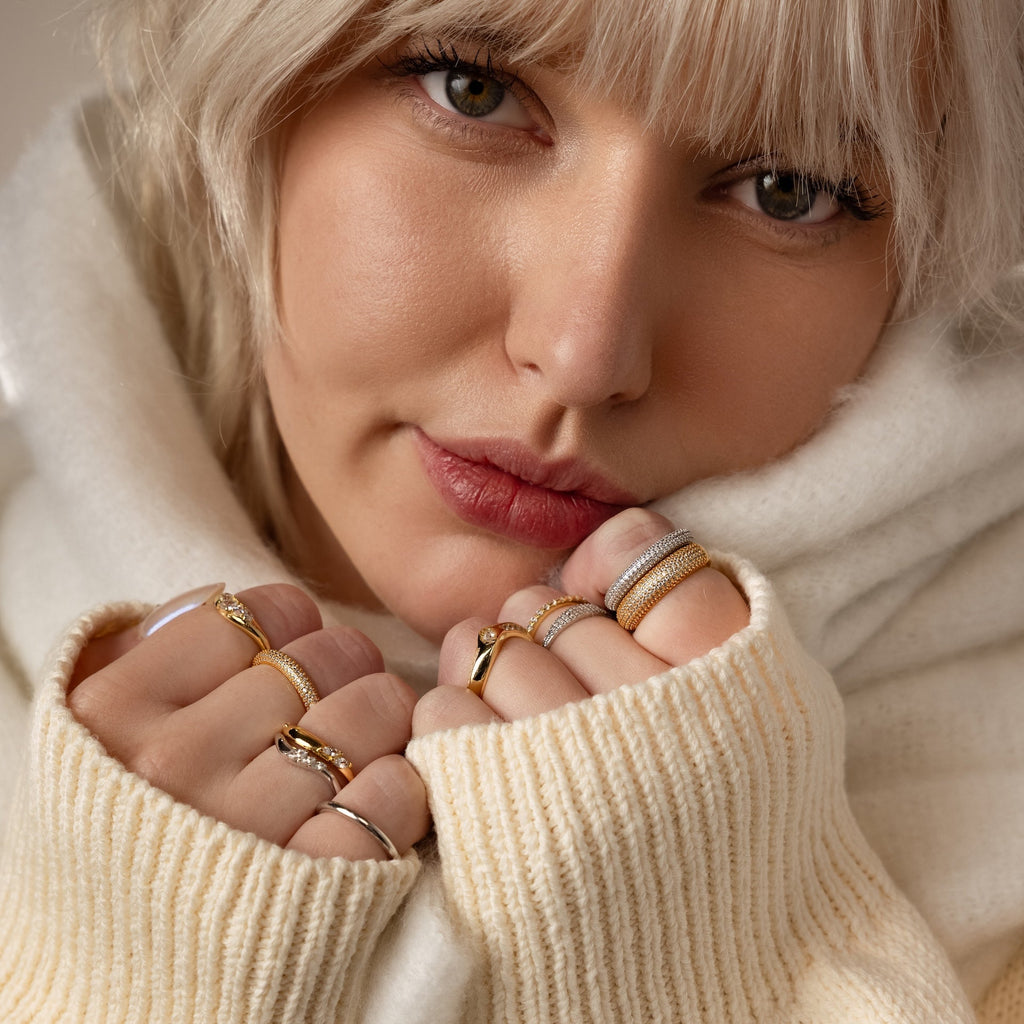 Bold Pave Stacking Ring
