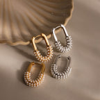 Pearl Cluster Link Hoops