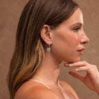 Pearl Cluster Link Hoops