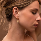 Pearl Cluster Link Hoops