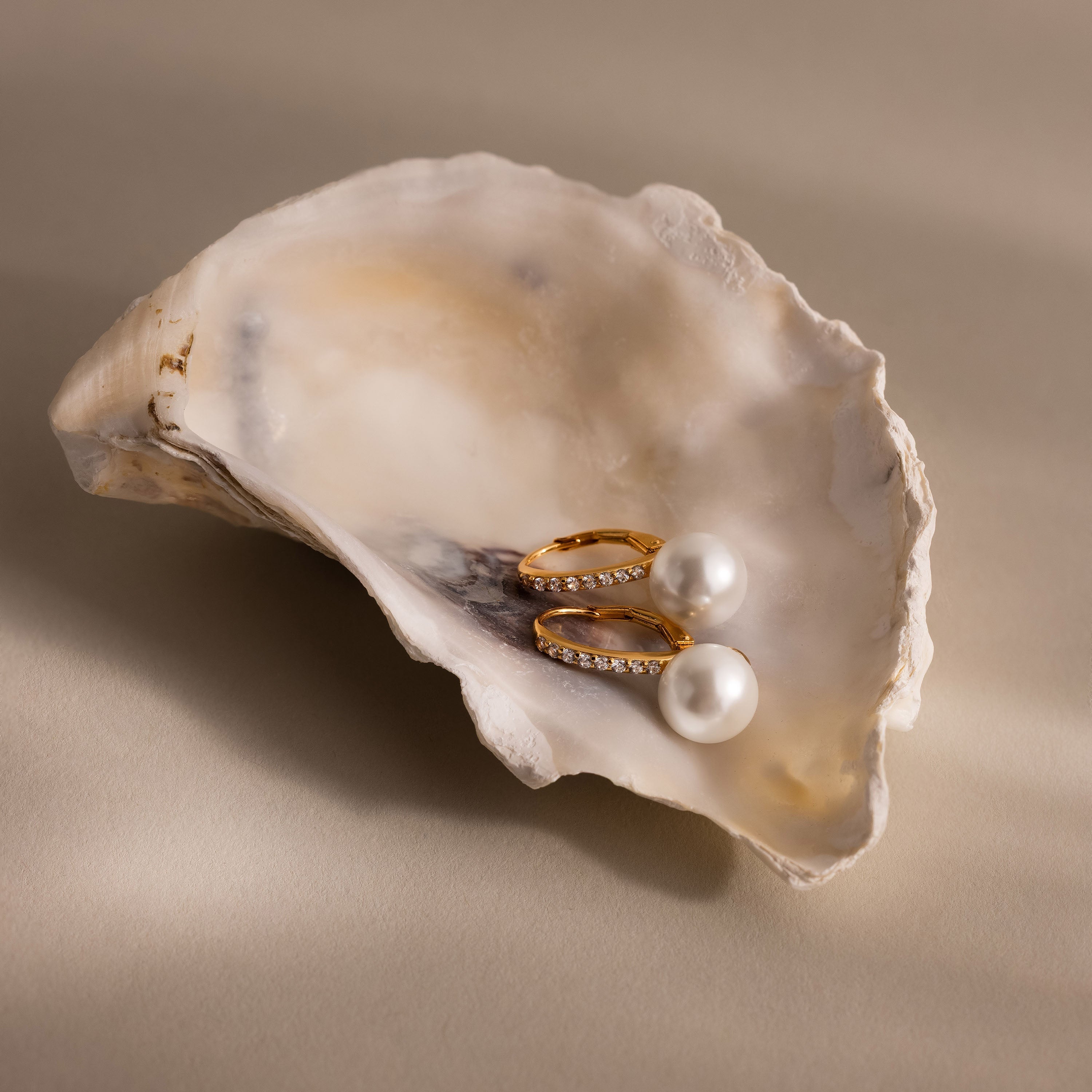 Shimmer Pearl Drop Earrings