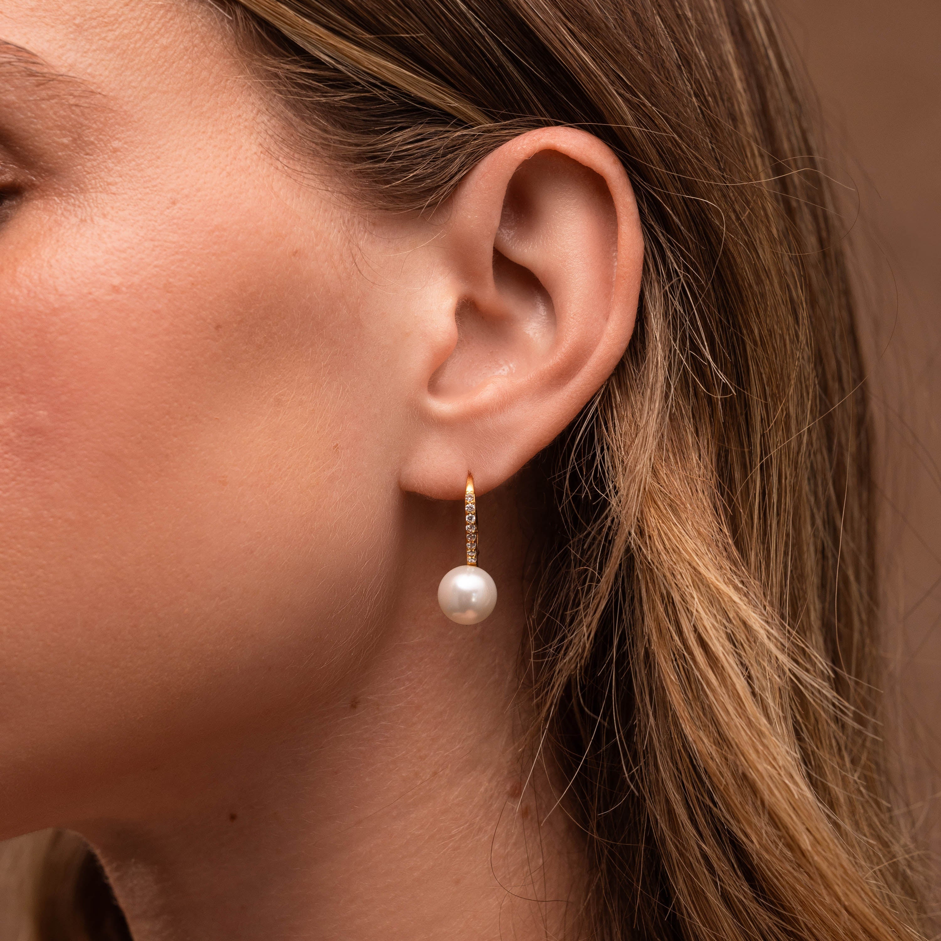 Shimmer Pearl Drop Earrings