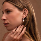 Shimmer Pearl Drop Earrings