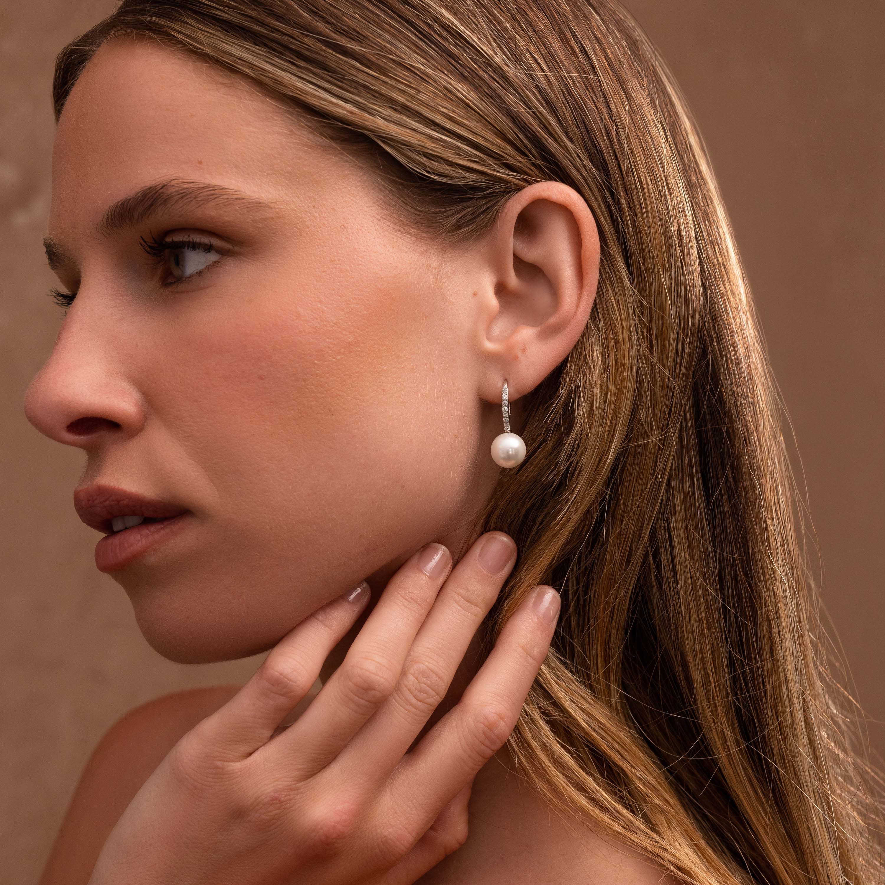 Shimmer Pearl Drop Earrings