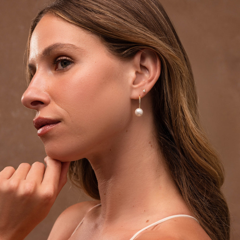Shimmer Pearl Drop Earrings