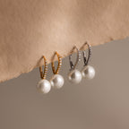 Shimmer Pearl Drop Earrings