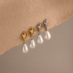 Tiny Pearl Drop Studs