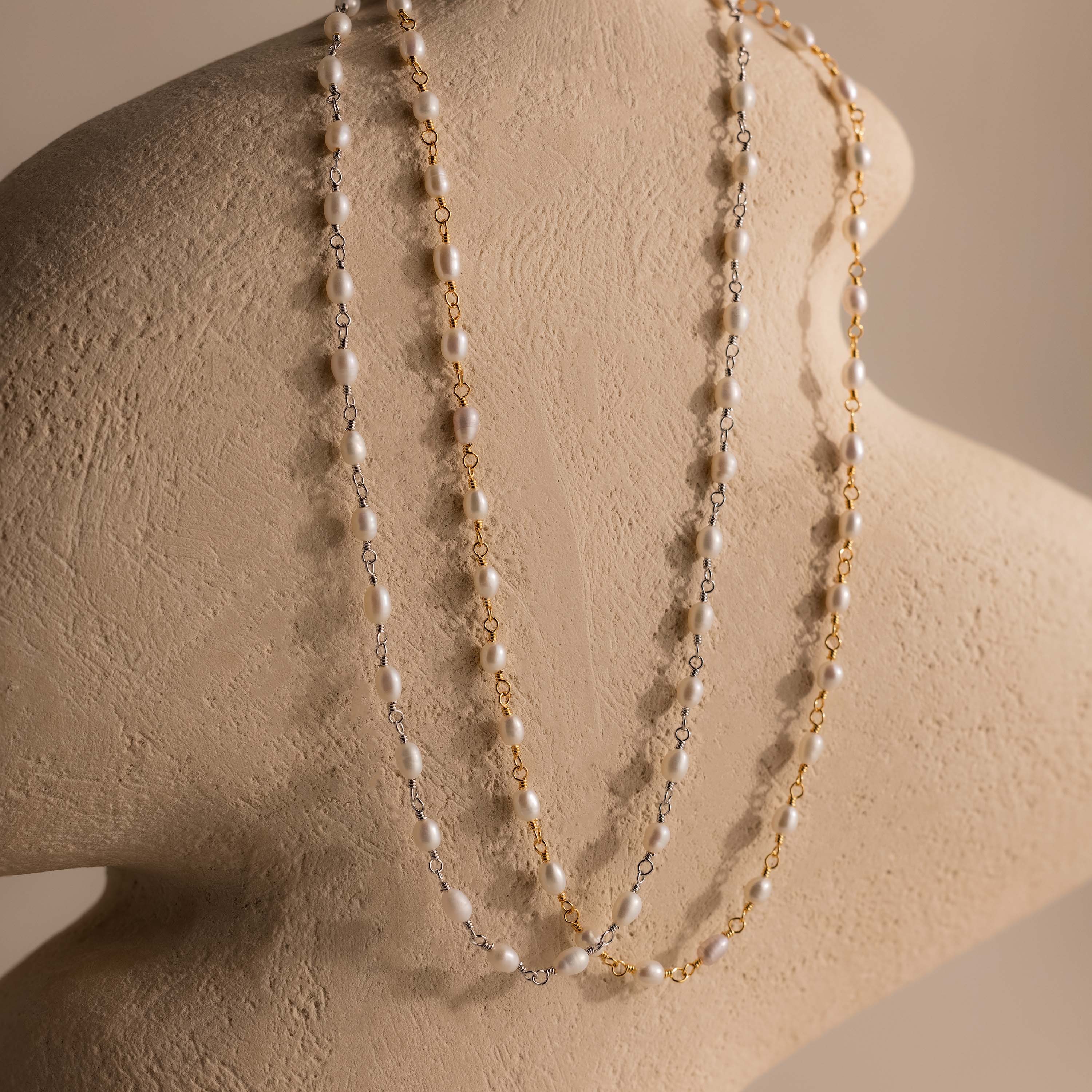 Aurora Pearl Station Necklace