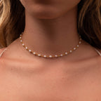 Aurora Pearl Station Necklace