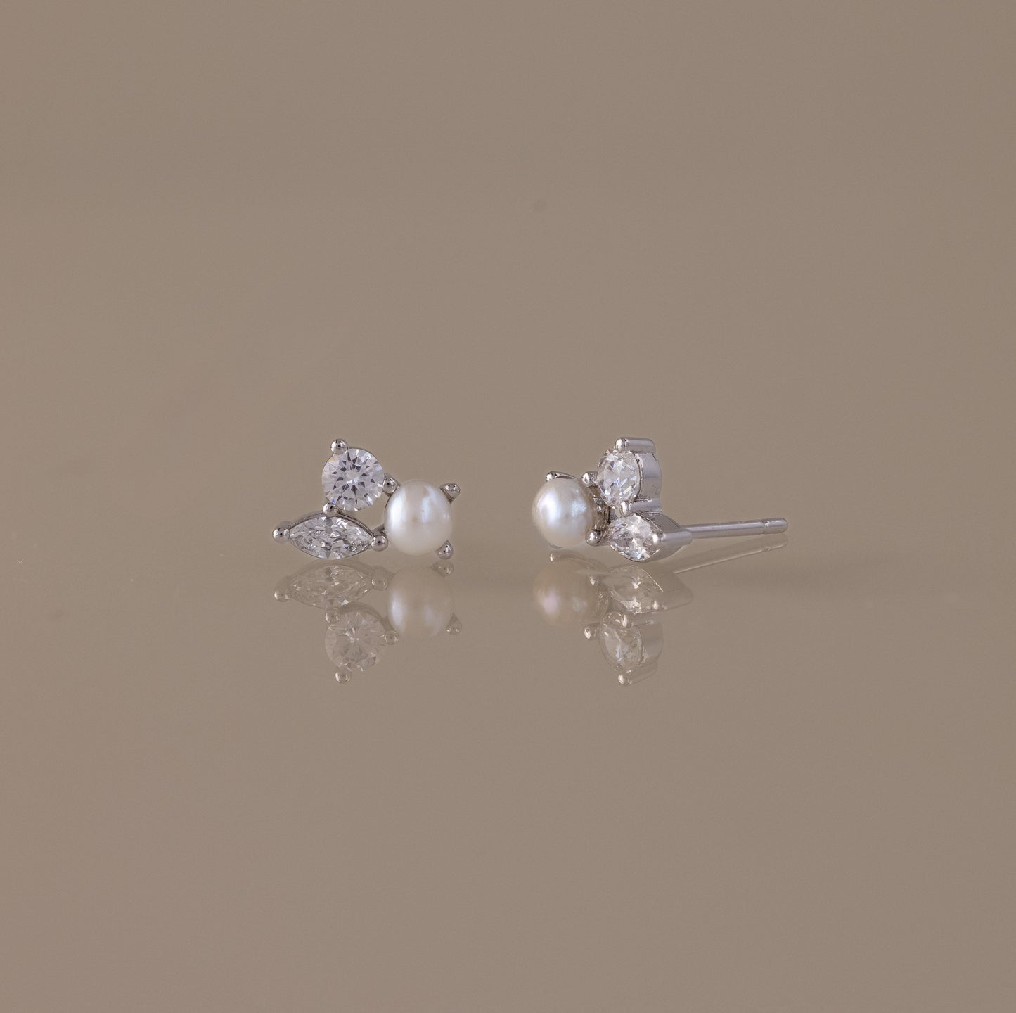 Pearl Diamond Bloom Studs