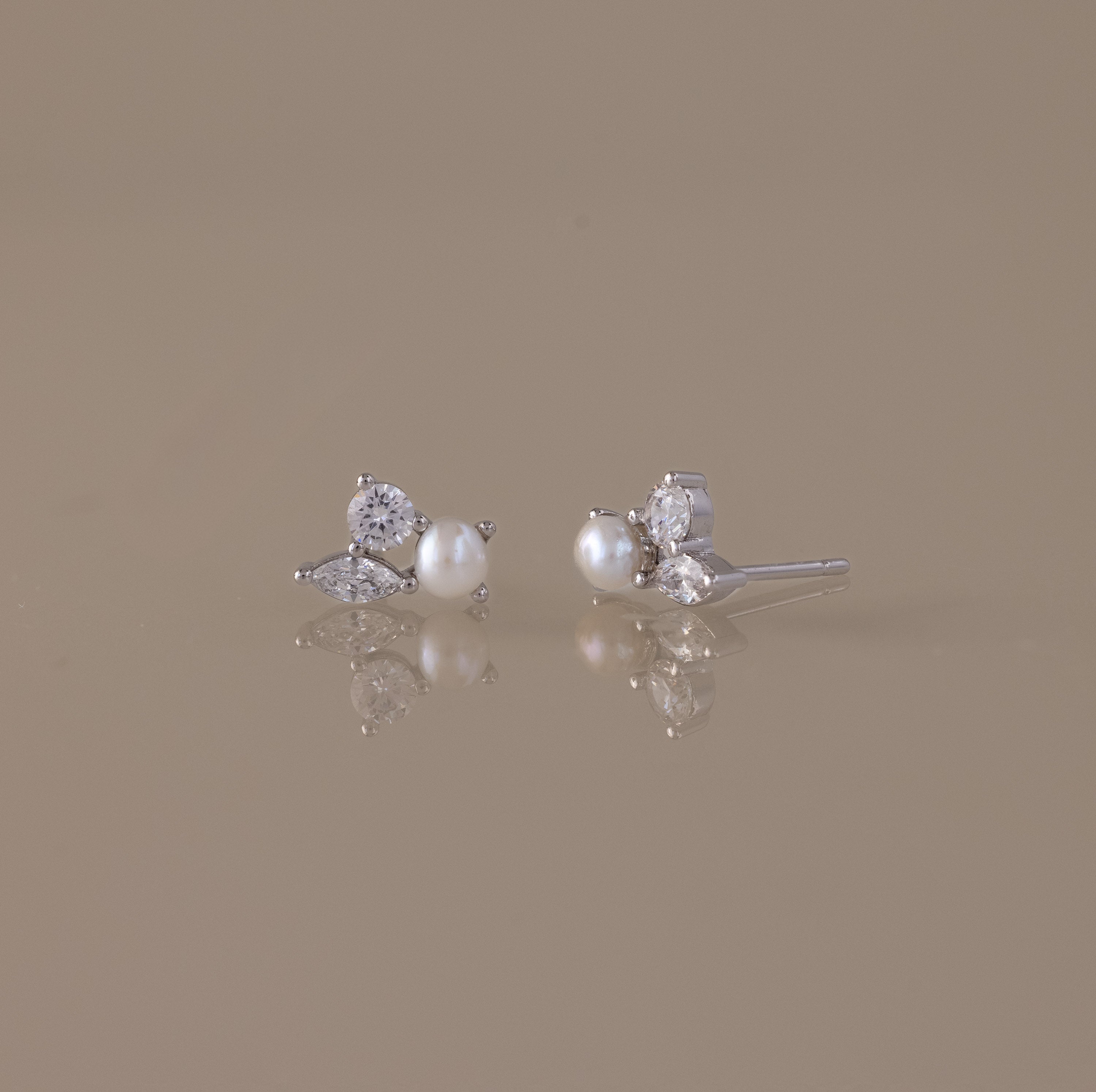 Pearl Diamond Bloom Studs