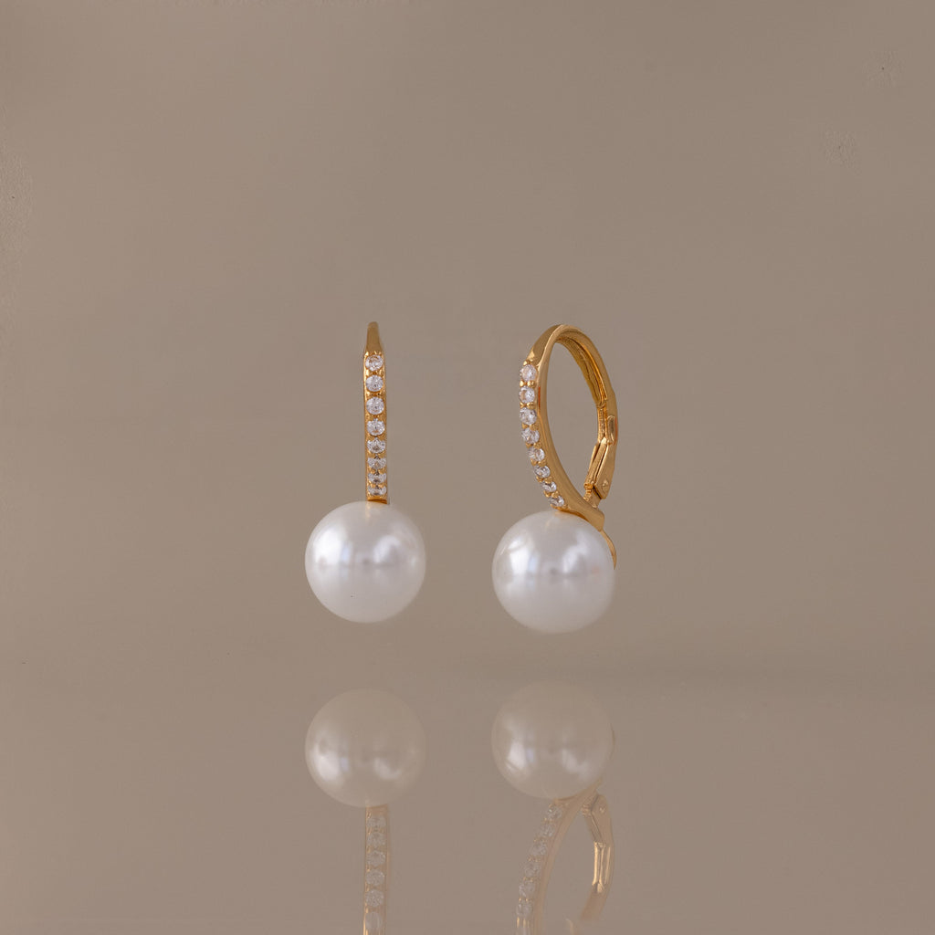 Shimmer Pearl Drop Earrings