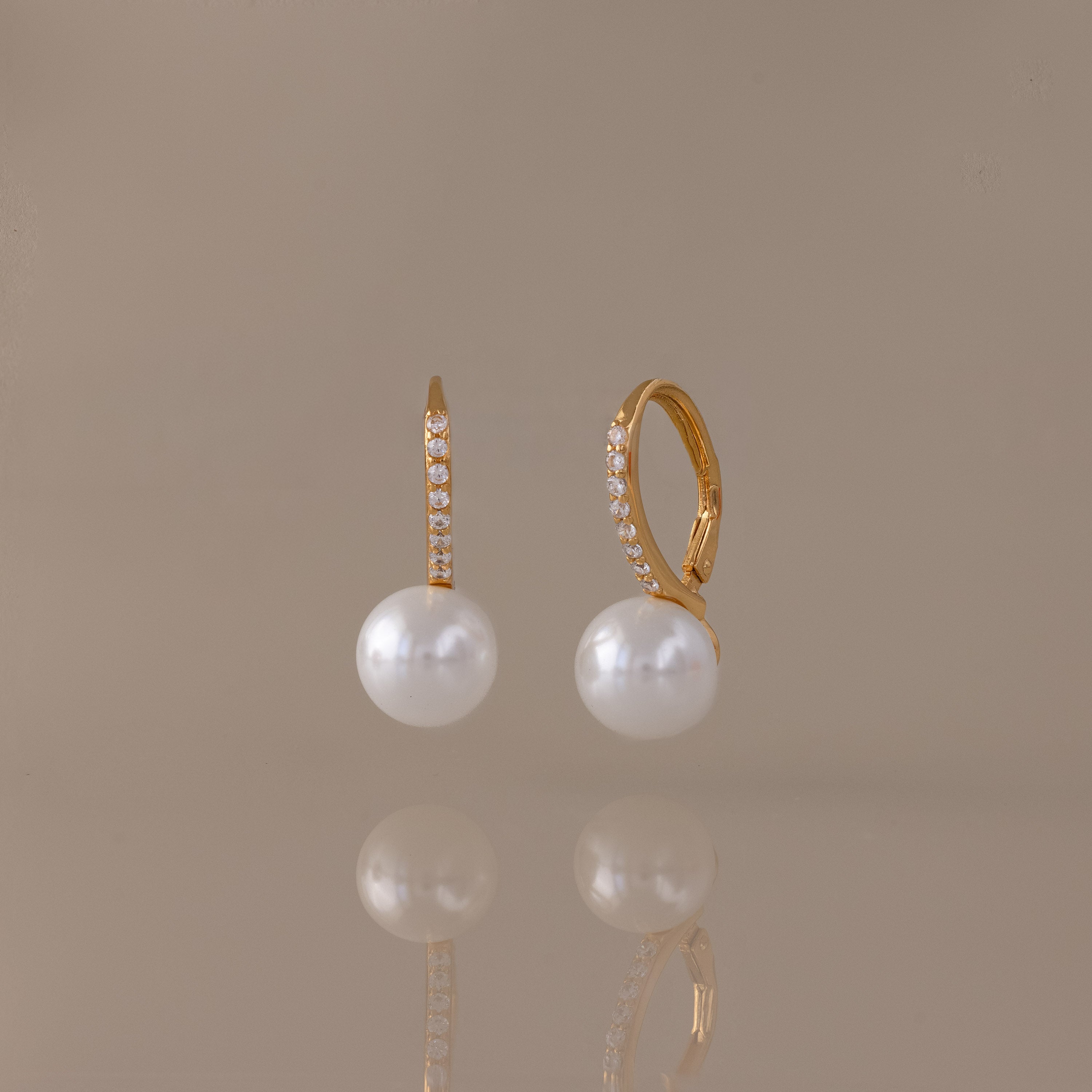 Shimmer Pearl Drop Earrings