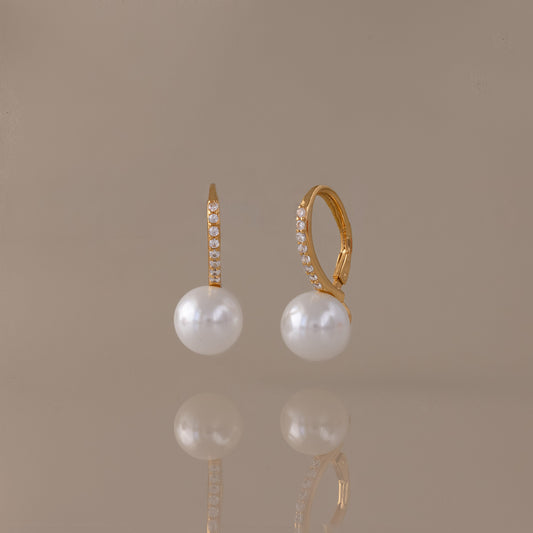Shimmer Pearl Drop Earrings