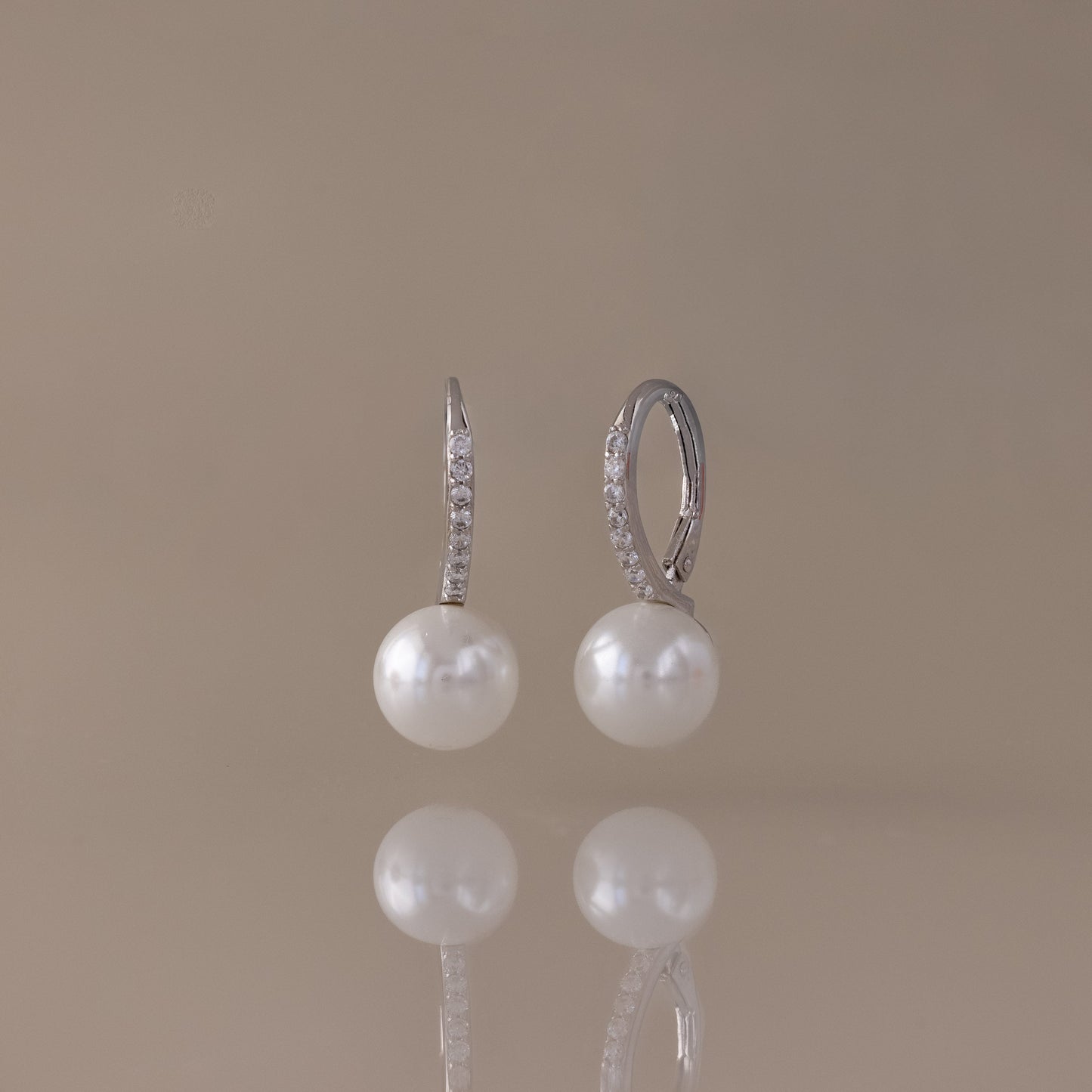 Shimmer Pearl Drop Earrings