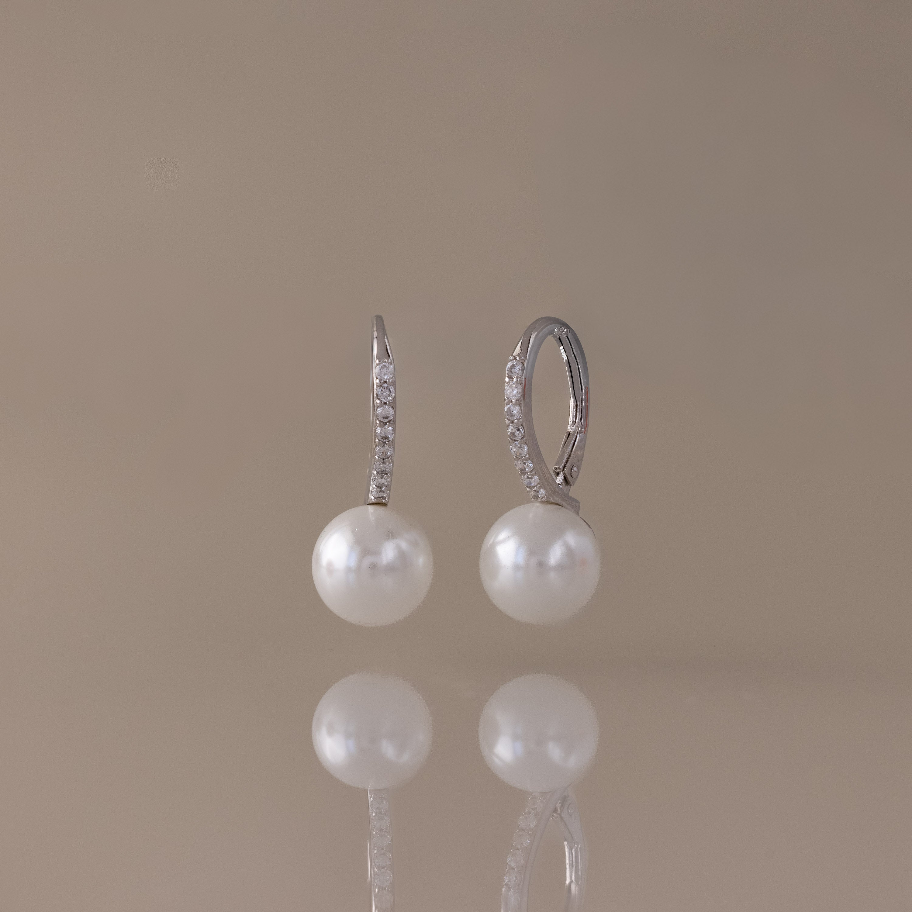 Shimmer Pearl Drop Earrings