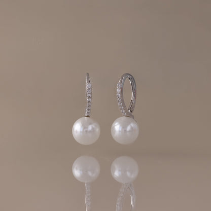 Shimmer Pearl Drop Earrings