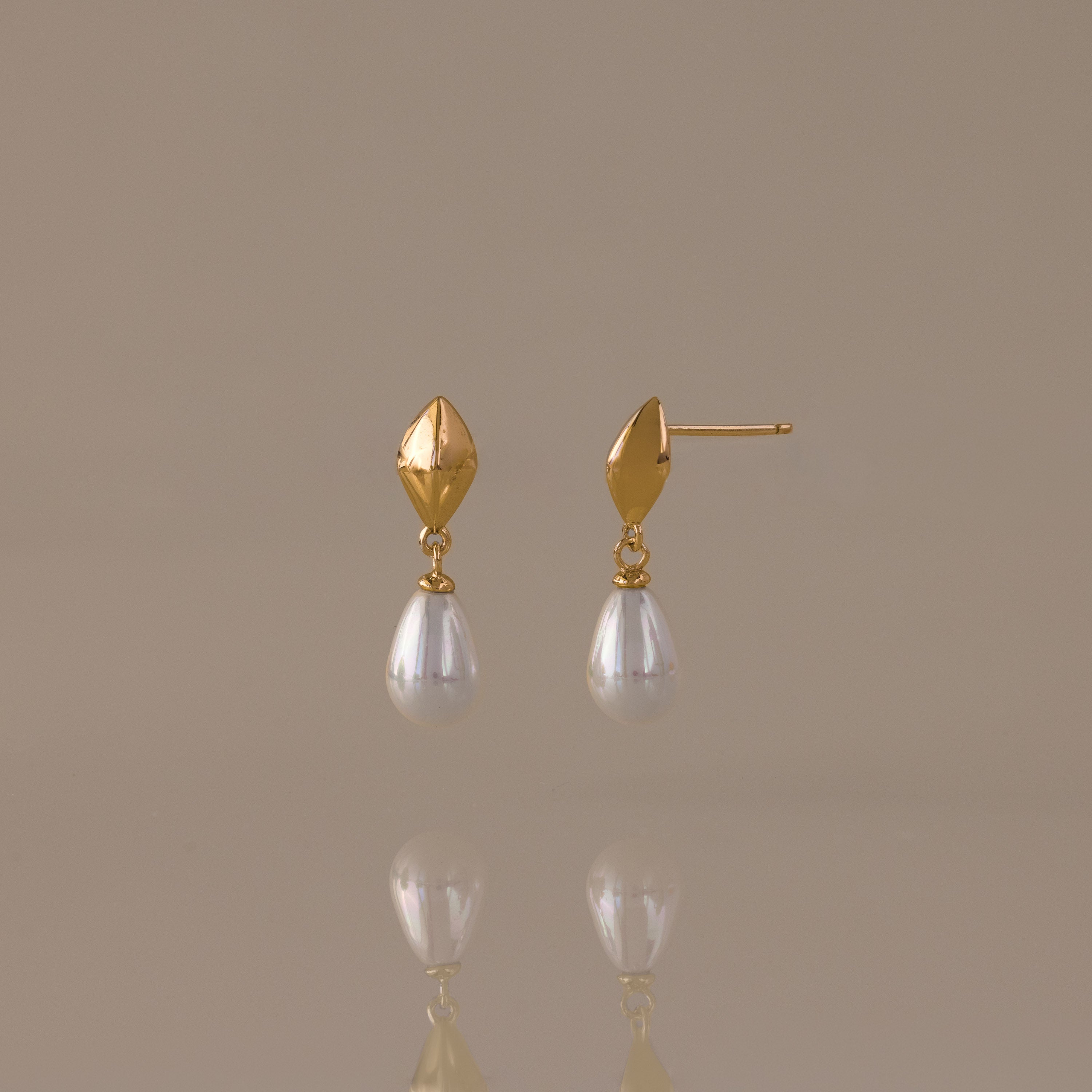 Tiny Pearl Drop Studs