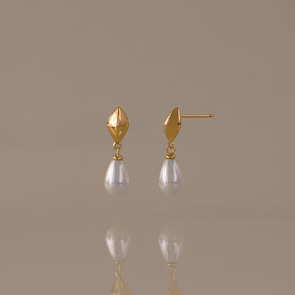 Tiny Pearl Drop Studs