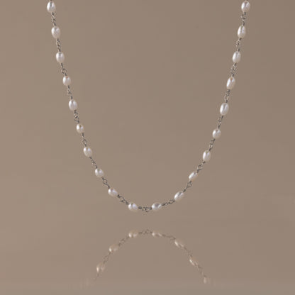 Aurora Pearl Station Necklace