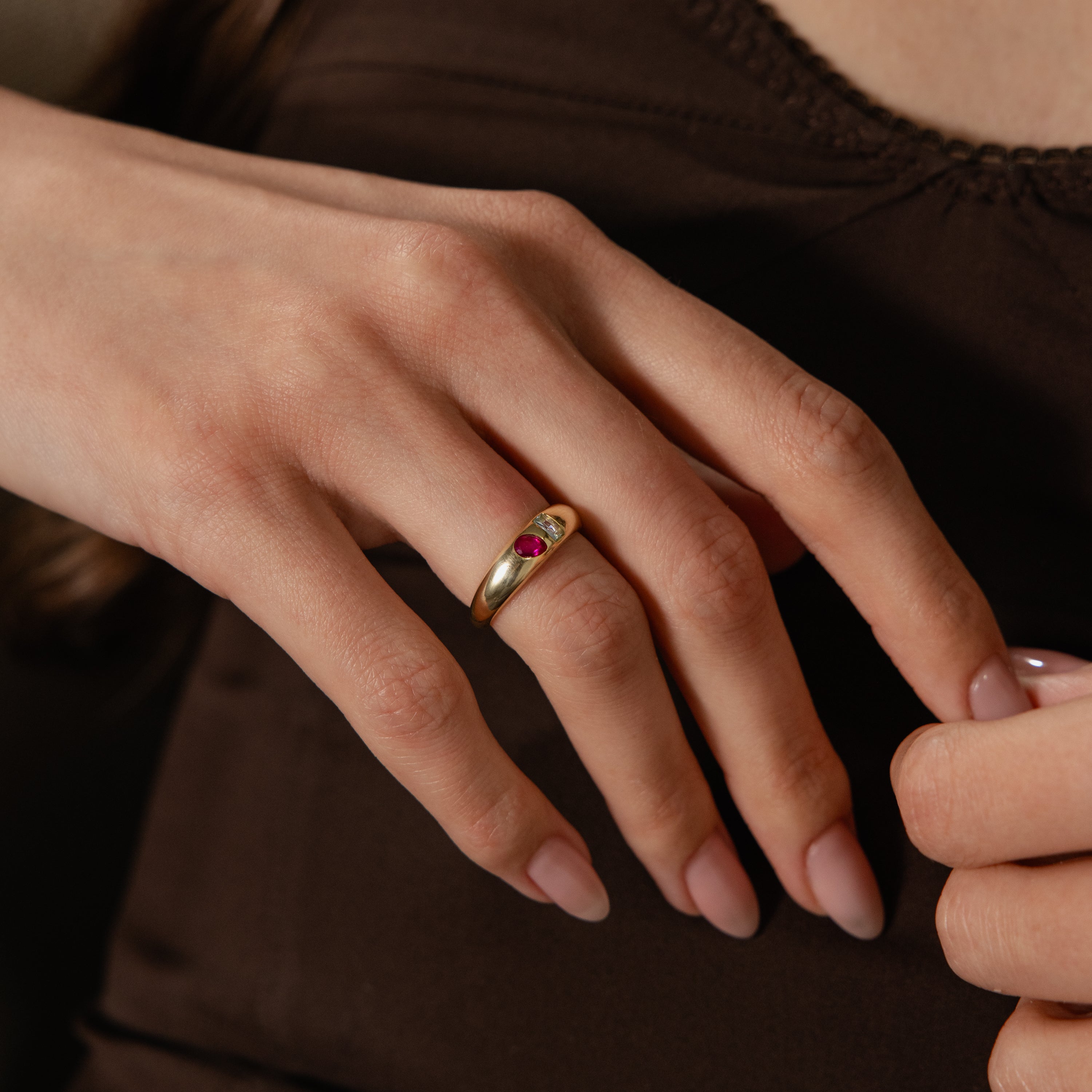 Toi et Moi Dome Ring
