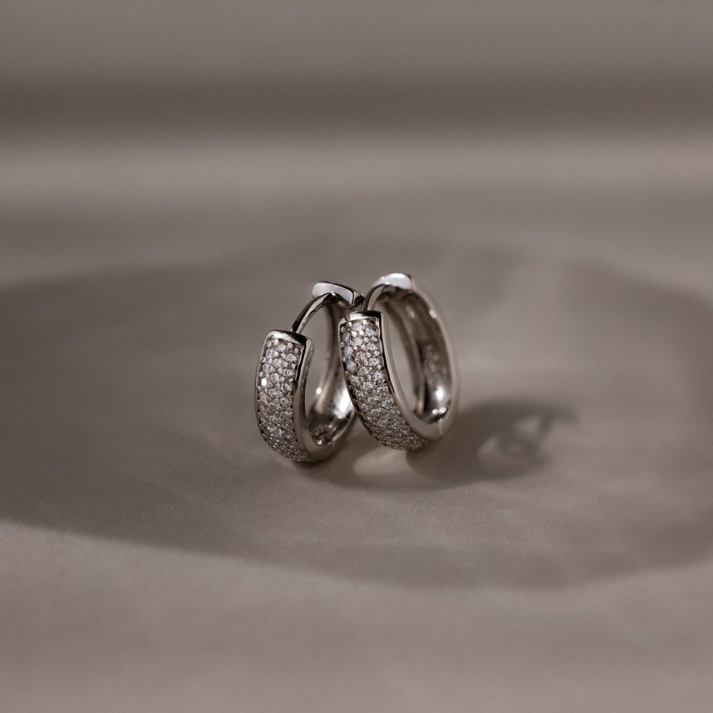 Pave Diamond Huggies