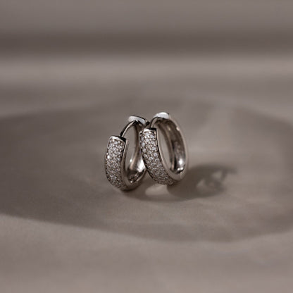 Pave Diamond Huggies