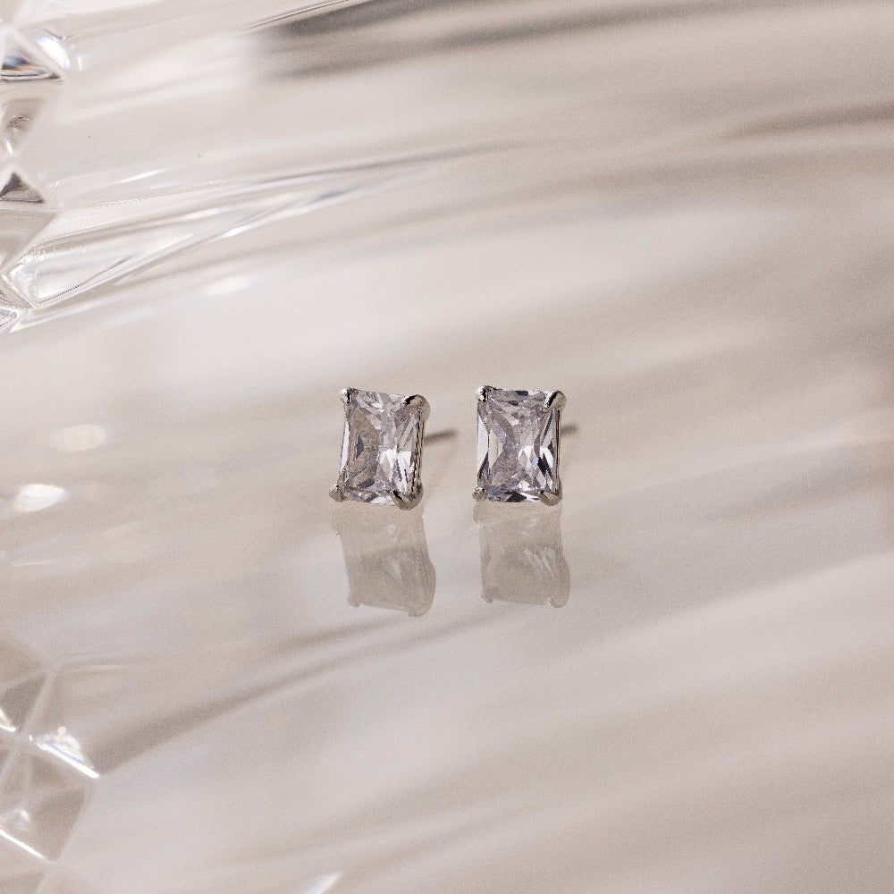 Emerald Diamond Studs