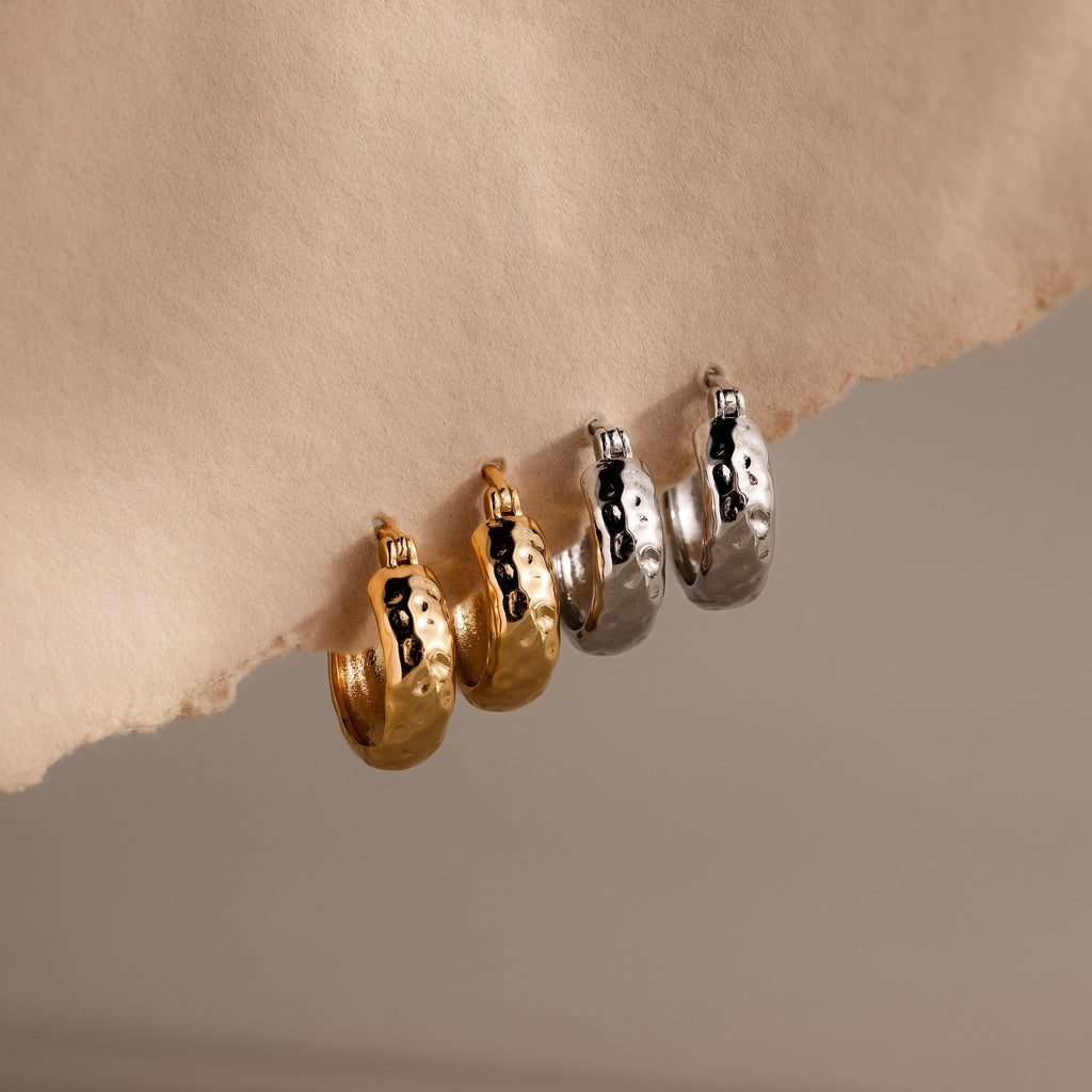 Bold Hammered Huggies