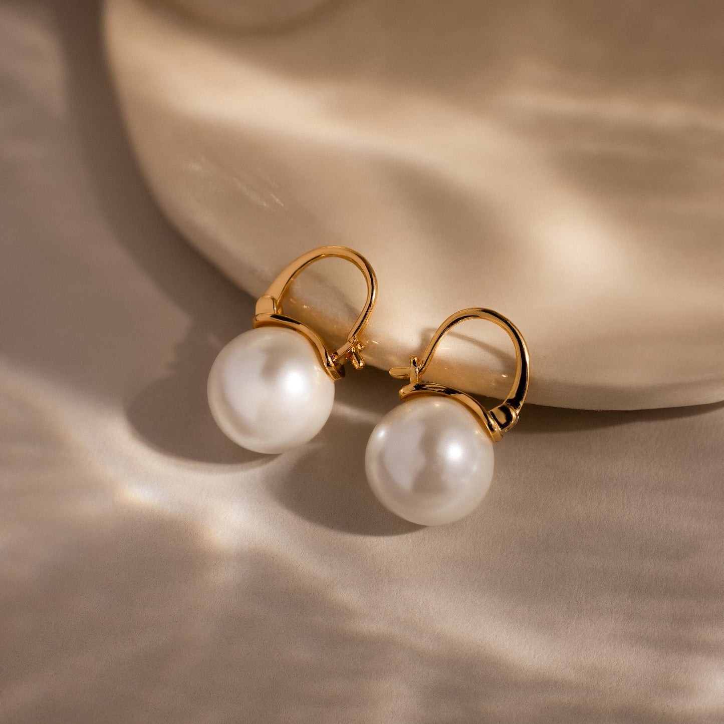 Pearl Dome Drop Earrings