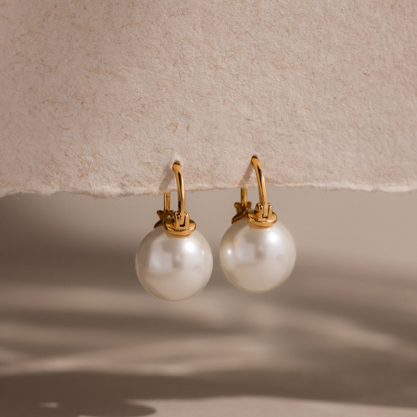 Pearl Dome Drop Earrings