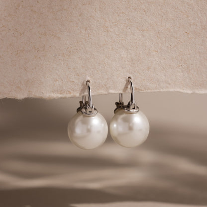 Pearl Dome Drop Earrings