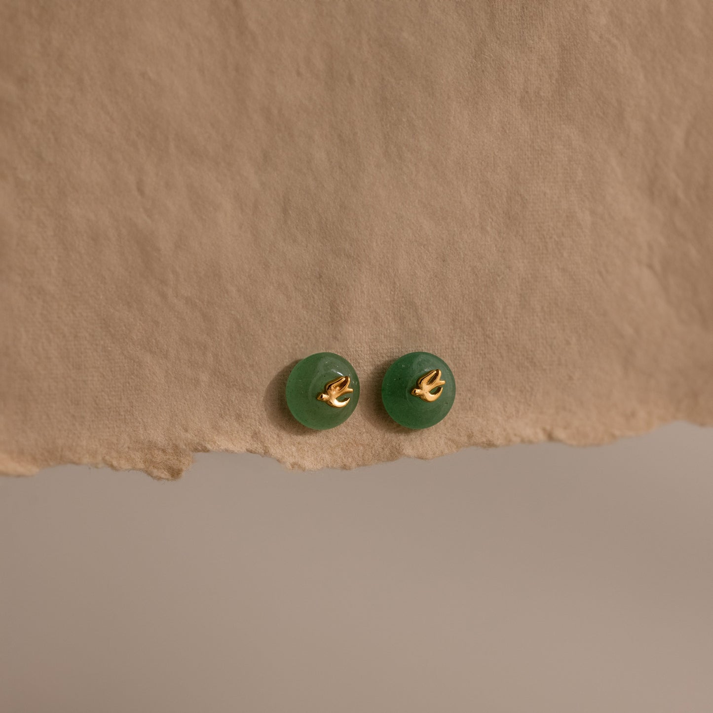 Jade Bird Studs