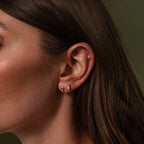 Diamond Bezel Flatback Studs Set