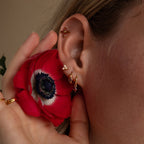 Birthstone Drop Huggies