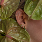 Mini Jade Flower Studs