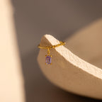 Birthstone Drop Chain Ring