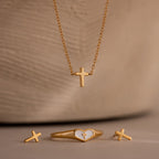 Heart Cross Ring