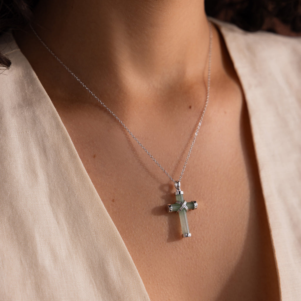 Jade Cross Necklace