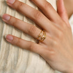Modern Duo Initial Ring