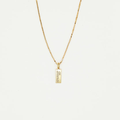 Dainty Tag Name Necklace