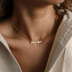 Carrie Figaro Chain Name Necklace