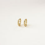 Dainty Sphere Beaded Huggies