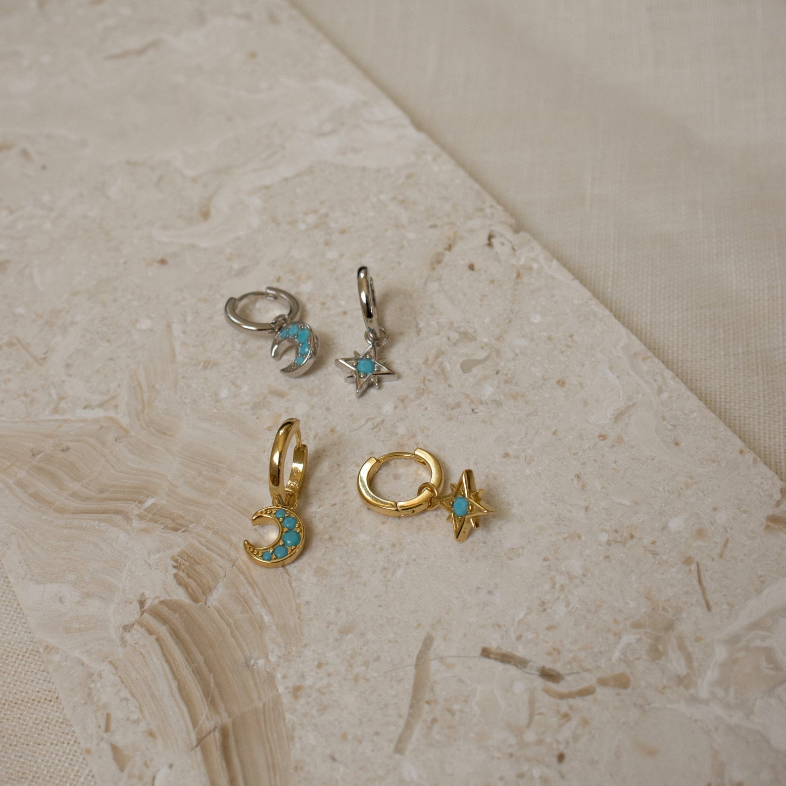 Boho Turquoise Earring Set