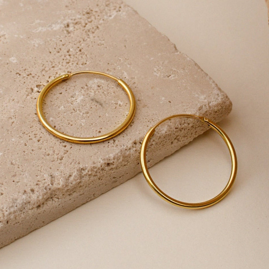 Medium Thin Hoops