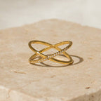 Pave X Ring