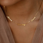 Carrie Box Chain Multiple Name Necklace