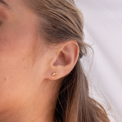 Nile Opal and Diamond Studs
