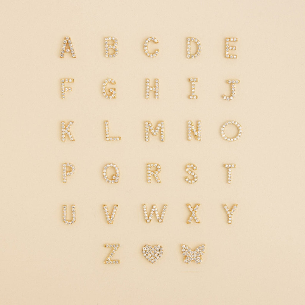 Dangling Pave Initial Necklace
